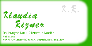 klaudia rizner business card
